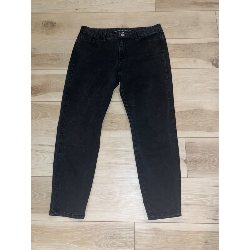 Banana Republic‎ Womens Stretch Denim Black Jeans Pants Sz 10 EUC